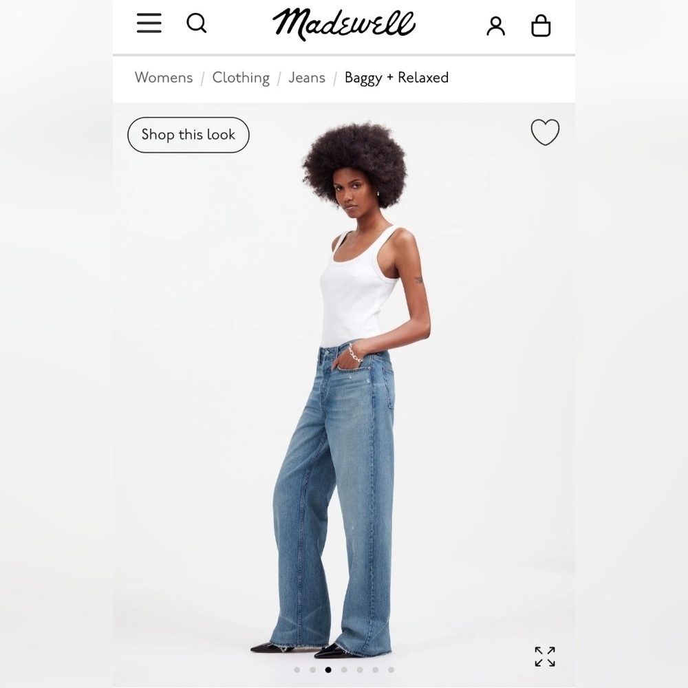 Madewell baggy straight leg jeans sz 30. Women's cotton and hemp